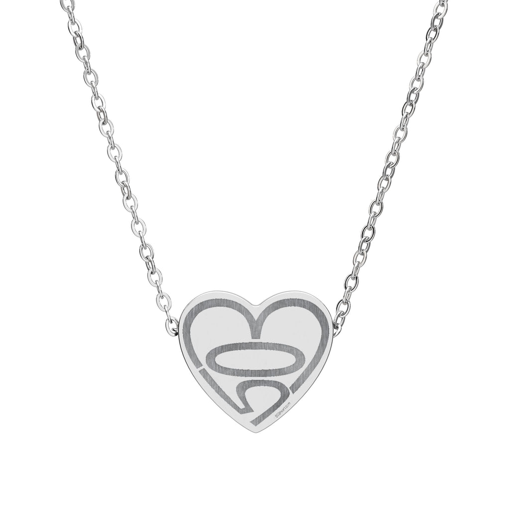 503heart Pendant Necklace — Engraved PDX Love Charm — Full