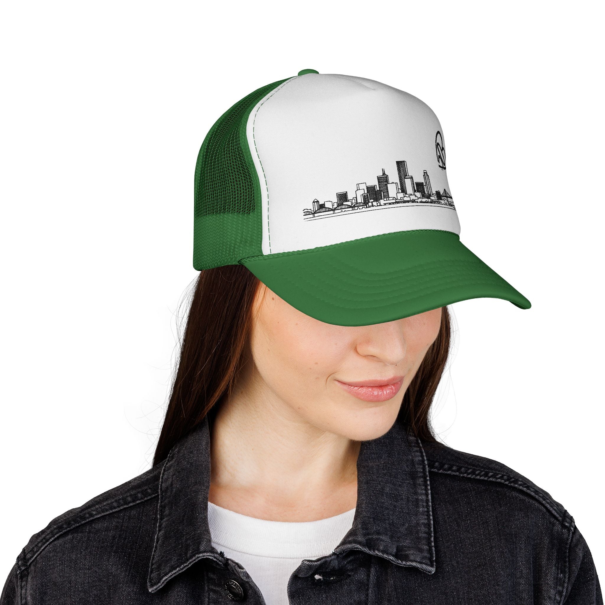 Unisex Portland Skyline + 503heart Trucker Cap - Skyline Tilt
