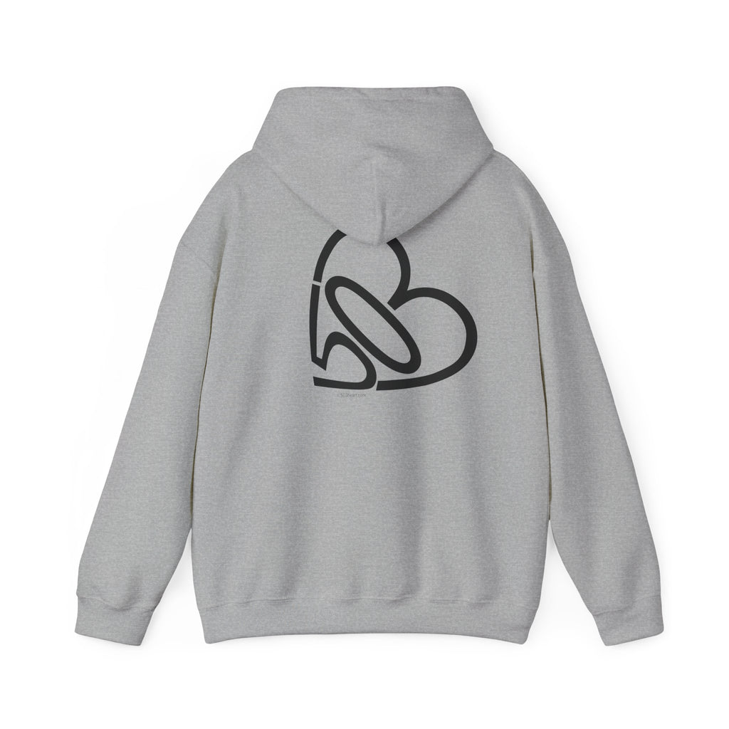 Unisex RESIST + 503heart Hoodie — Solidarity & Love PDX Pullover — Full Back