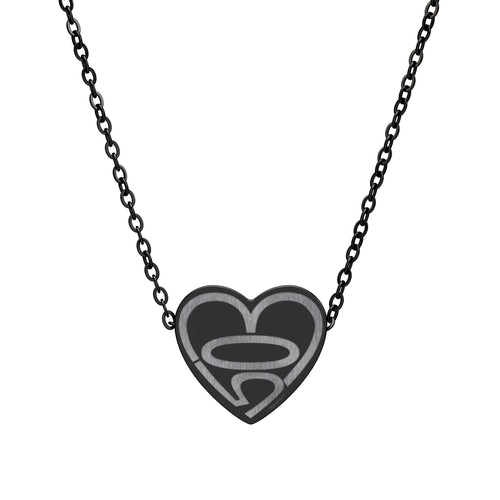 503heart Pendant Necklace — Engraved PDX Love Charm — Full