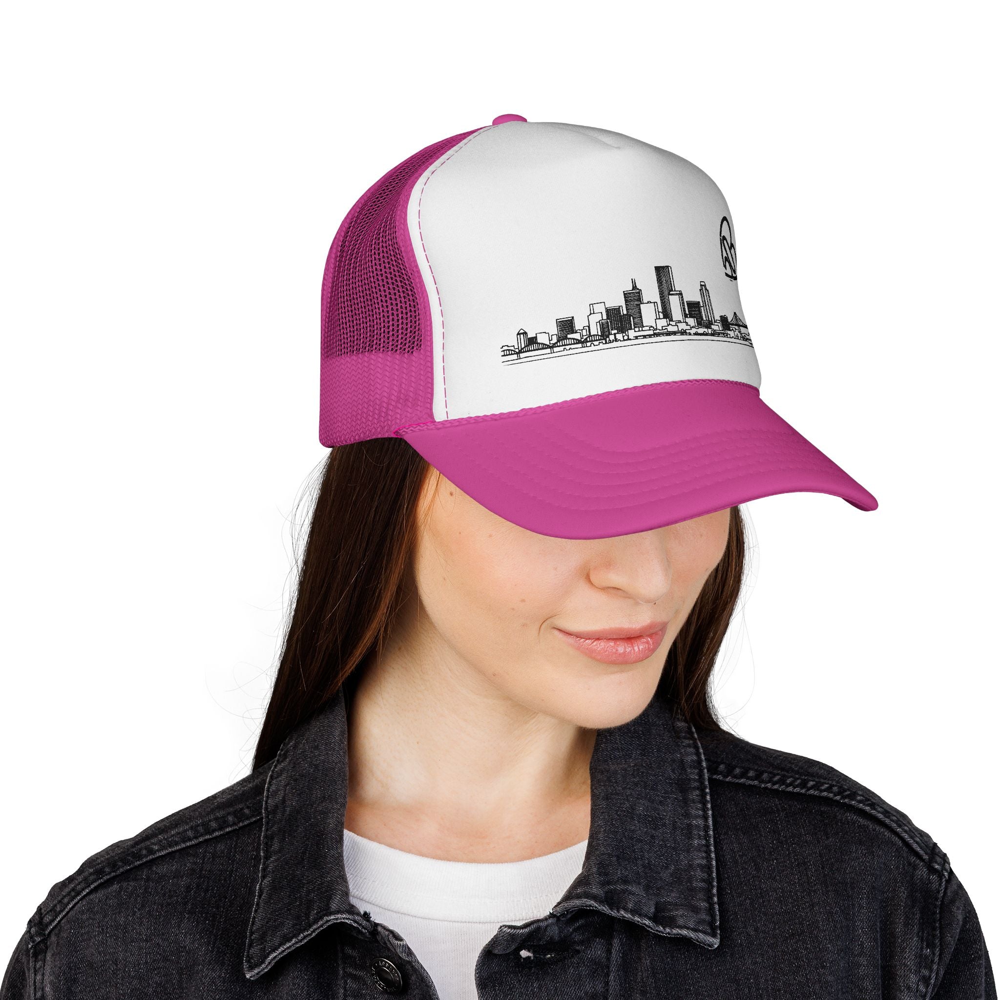 Unisex Portland Skyline + 503heart Trucker Cap - Skyline Tilt