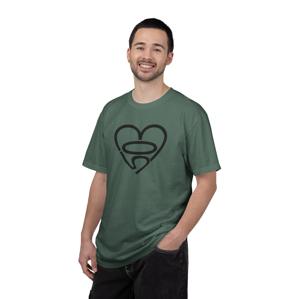 Unisex 503heart T-Shirt — Garment-Dyed Portland Love Tee — Full