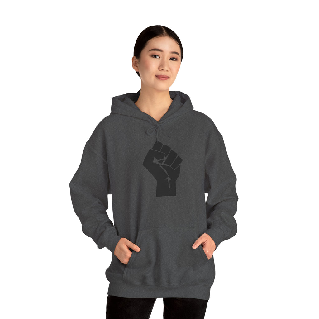 Unisex RESIST + 503heart Hoodie — Solidarity & Love PDX Pullover — Full Back