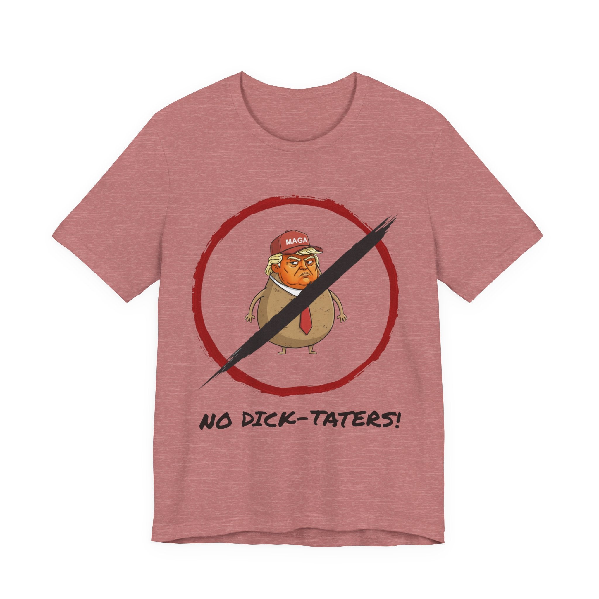 Unisex "No Dick-Taters!" + 503heart — Portland Activist Protest Tee — Tilt Back