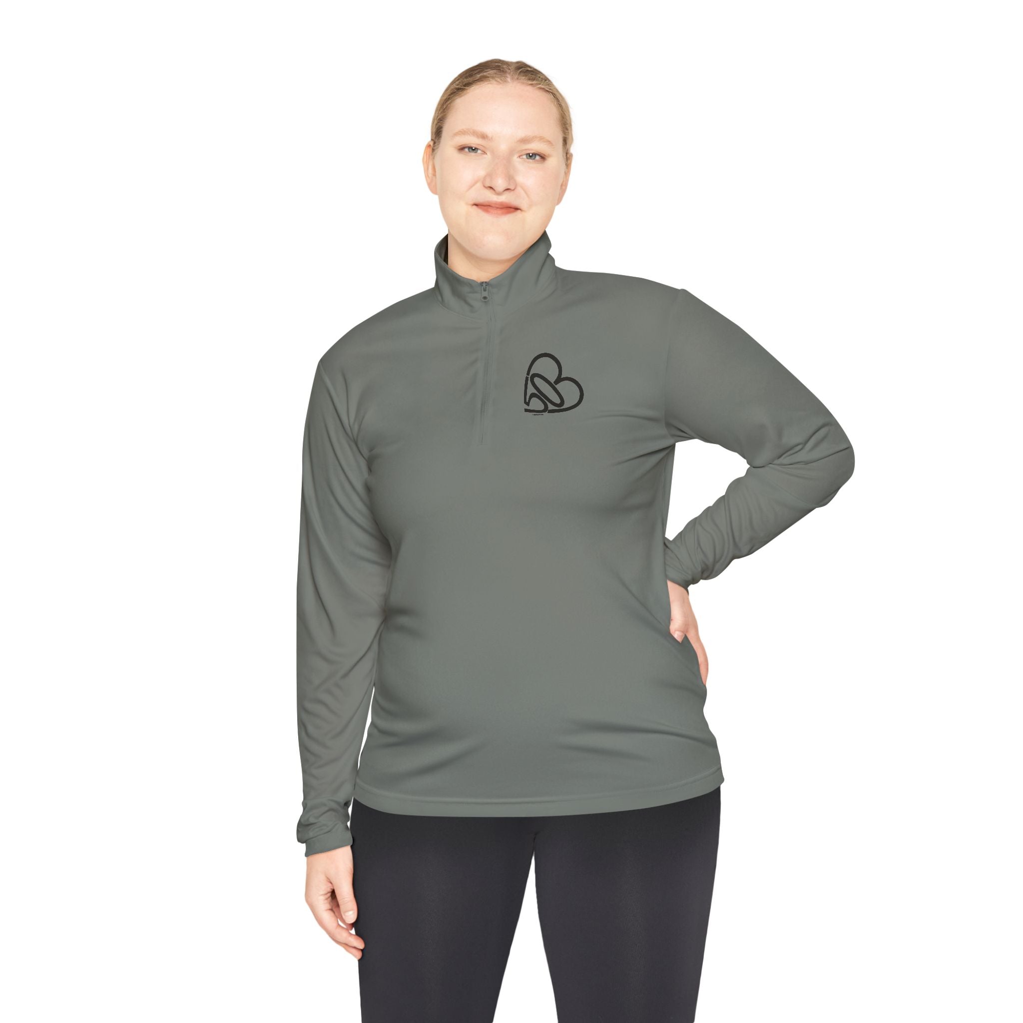 Unisex 503heart Quarter-Zip Pullover — Portland Love Pullover — Tilt