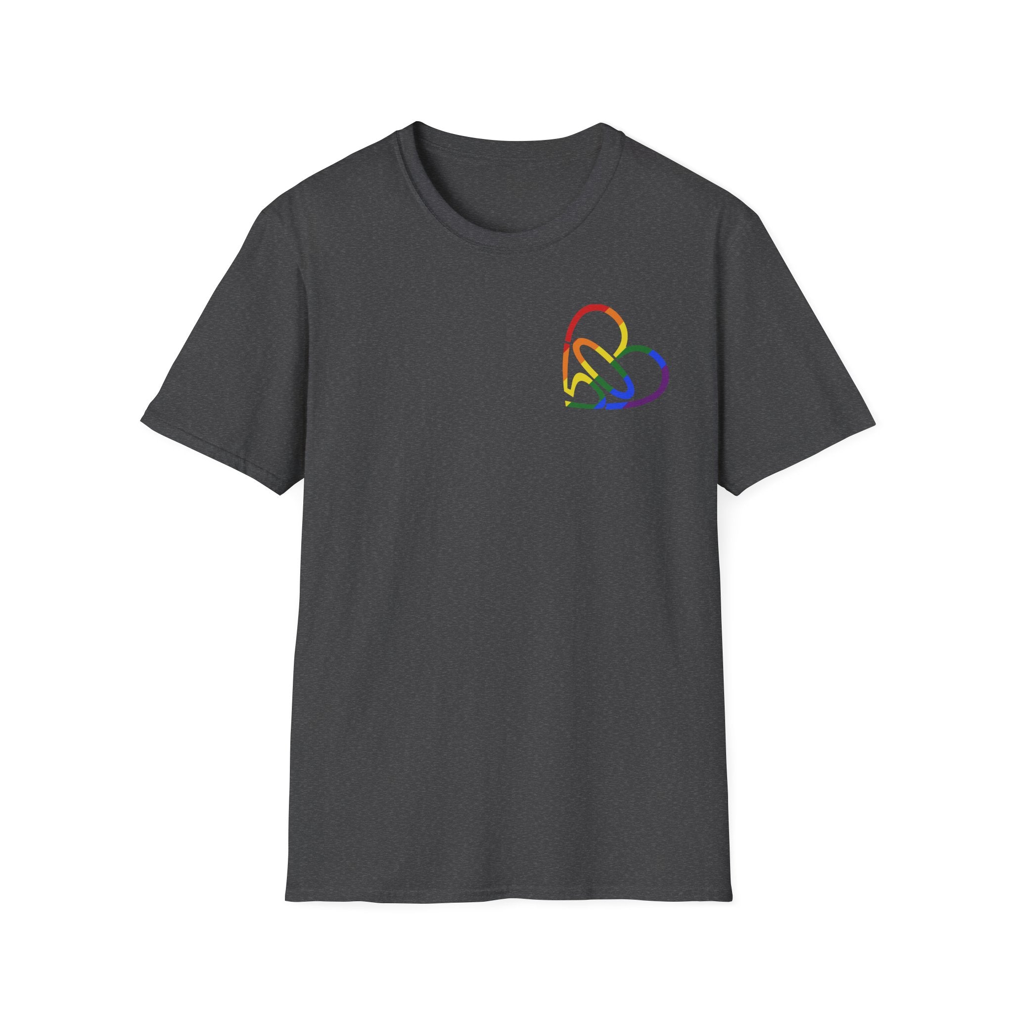 Unisex Rainbow PRIDE 503heart T-Shirt — LGBTQ+ Pride — Tilt