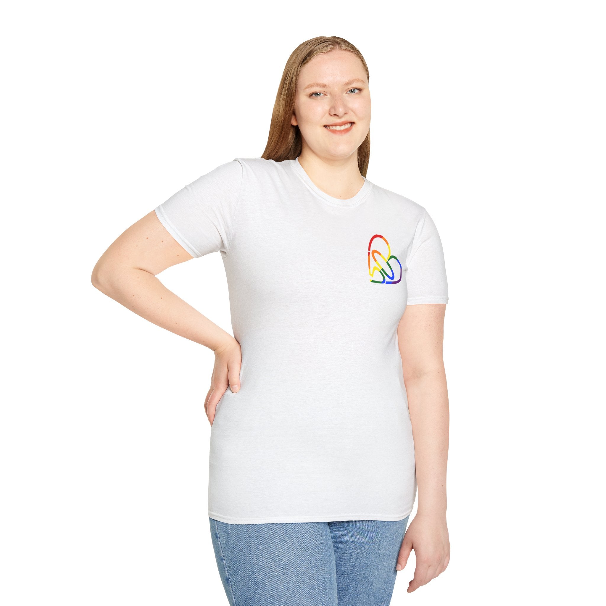 Unisex Rainbow PRIDE 503heart T-Shirt — LGBTQ+ Pride — Tilt