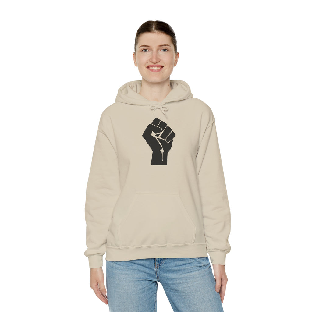 Unisex RESIST + 503heart Hoodie — Solidarity & Love PDX Pullover — Full Back