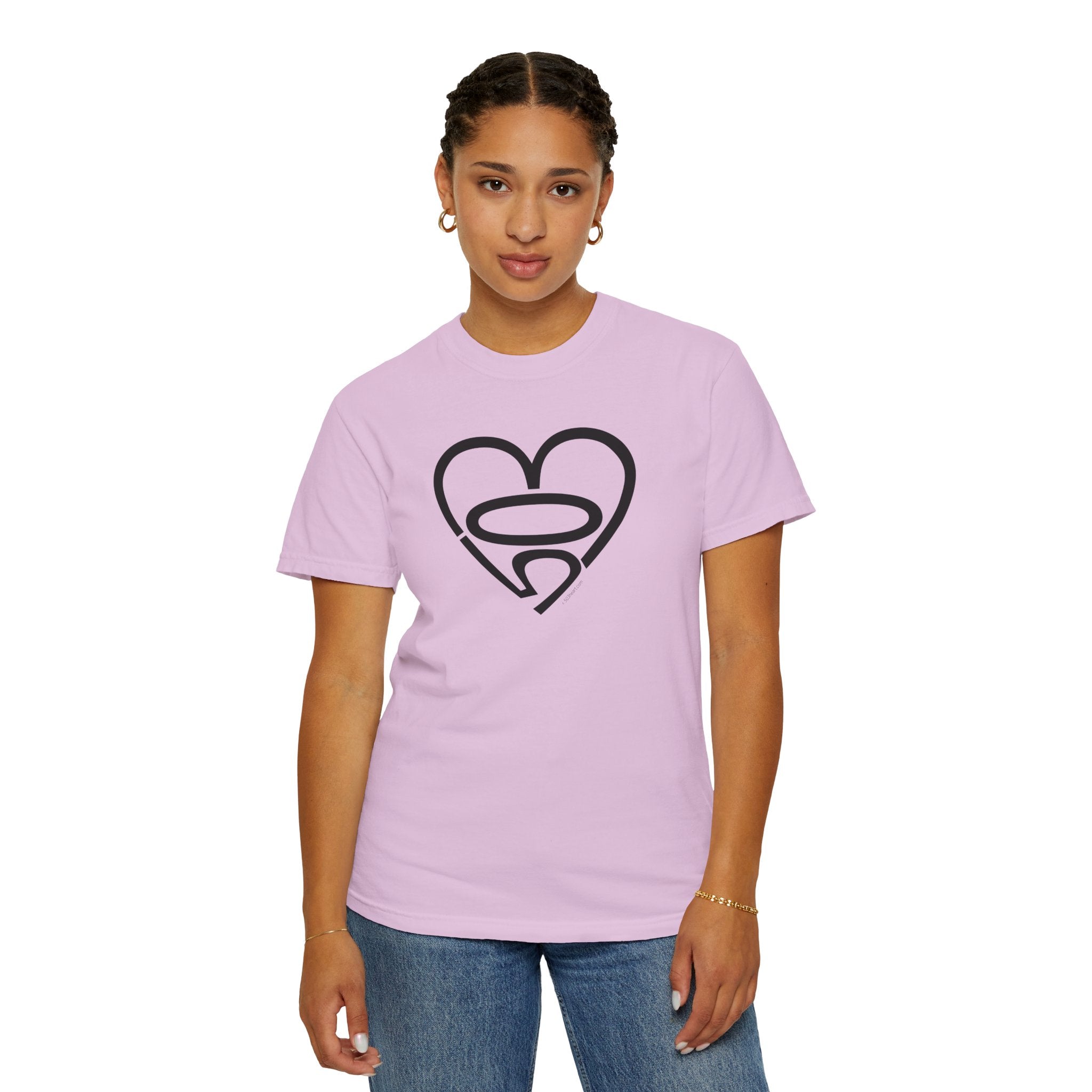 Unisex 503heart T-Shirt — Garment-Dyed Portland Love Tee — Full