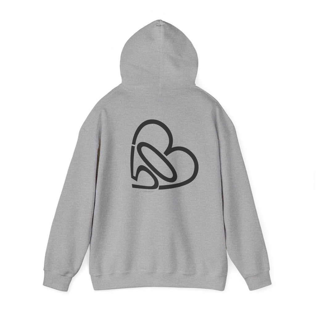 Unisex RESIST + 503heart Hoodie — Solidarity & Love PDX Pullover — Full Back