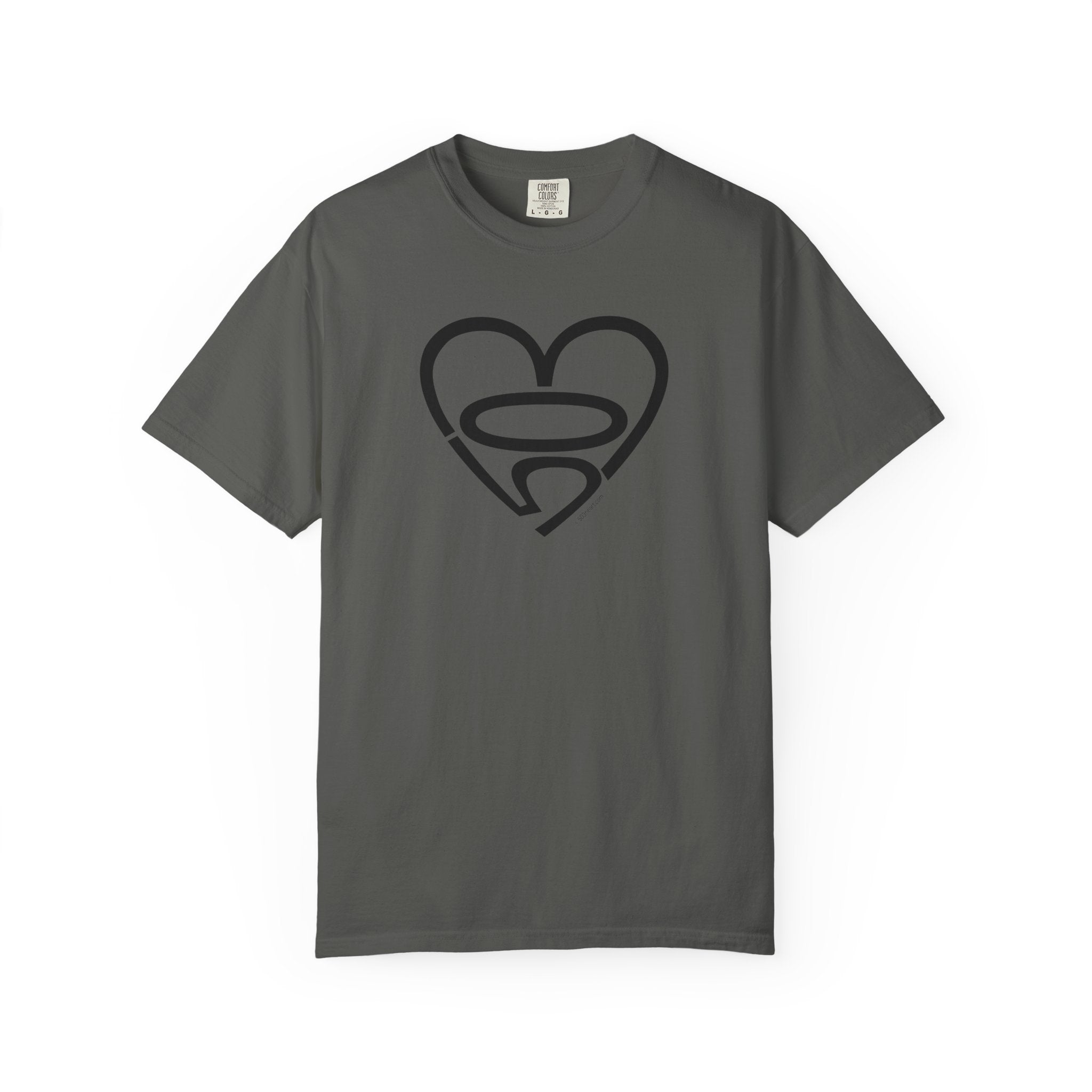 Unisex 503heart T-Shirt — Garment-Dyed Portland Love Tee — Full