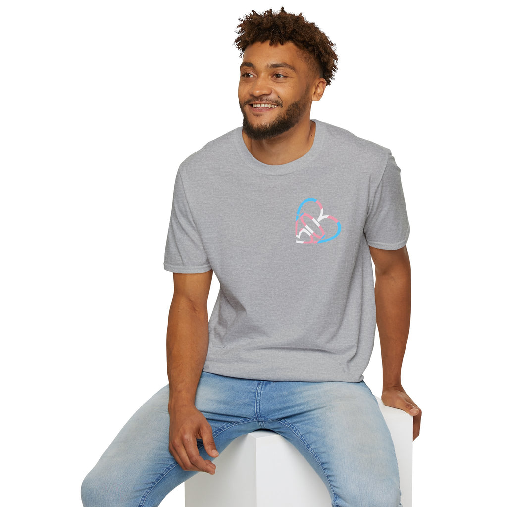 Unisex Trans Pride 503heart T-Shirt — Trans Flag Tee— Tilt