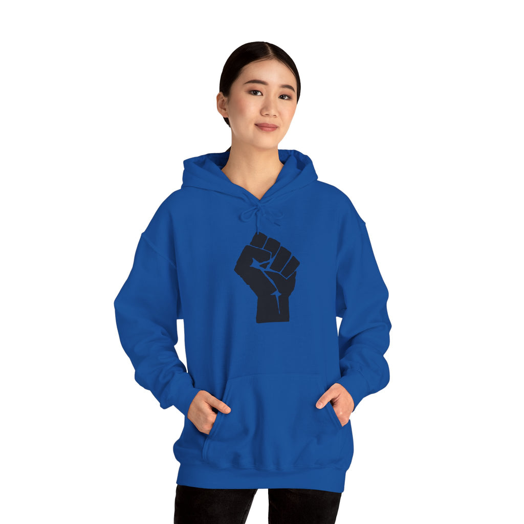 Unisex RESIST + 503heart Hoodie — Solidarity & Love PDX Pullover — Full Back