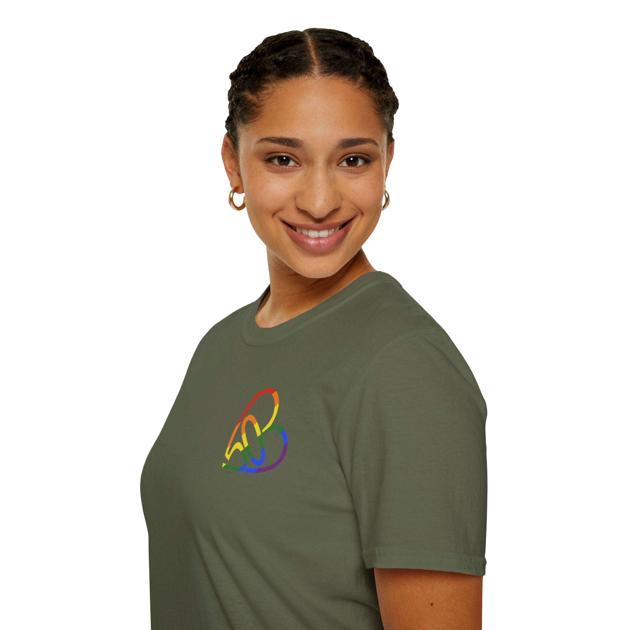 Unisex Rainbow PRIDE 503heart T-Shirt — LGBTQ+ Pride — Tilt