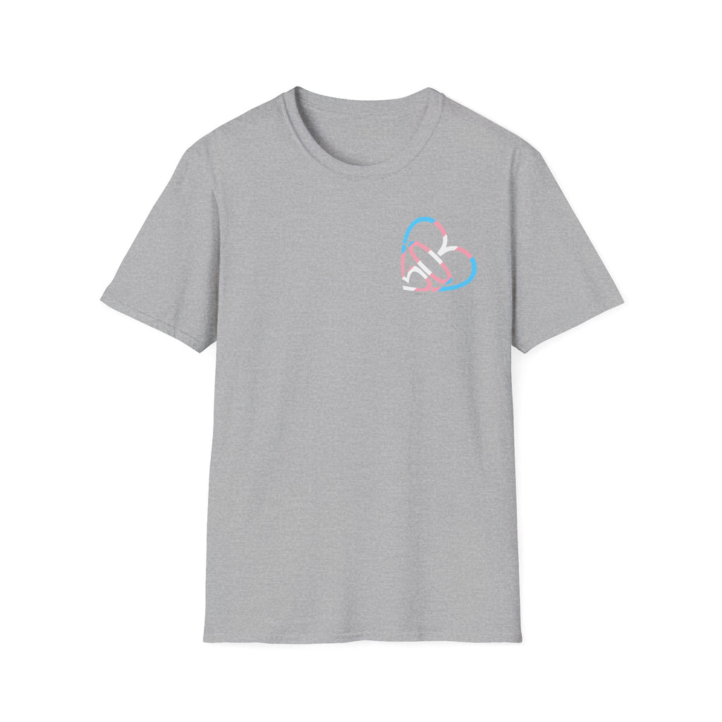 Unisex Trans Pride 503heart T-Shirt — Trans Flag Tee— Tilt