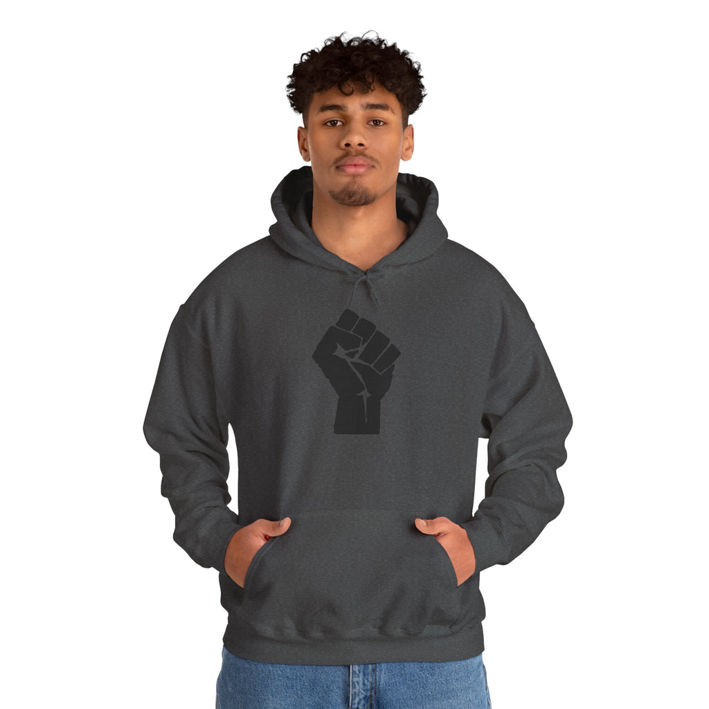 Unisex RESIST + 503heart Hoodie — Solidarity & Love PDX Pullover — Full Back