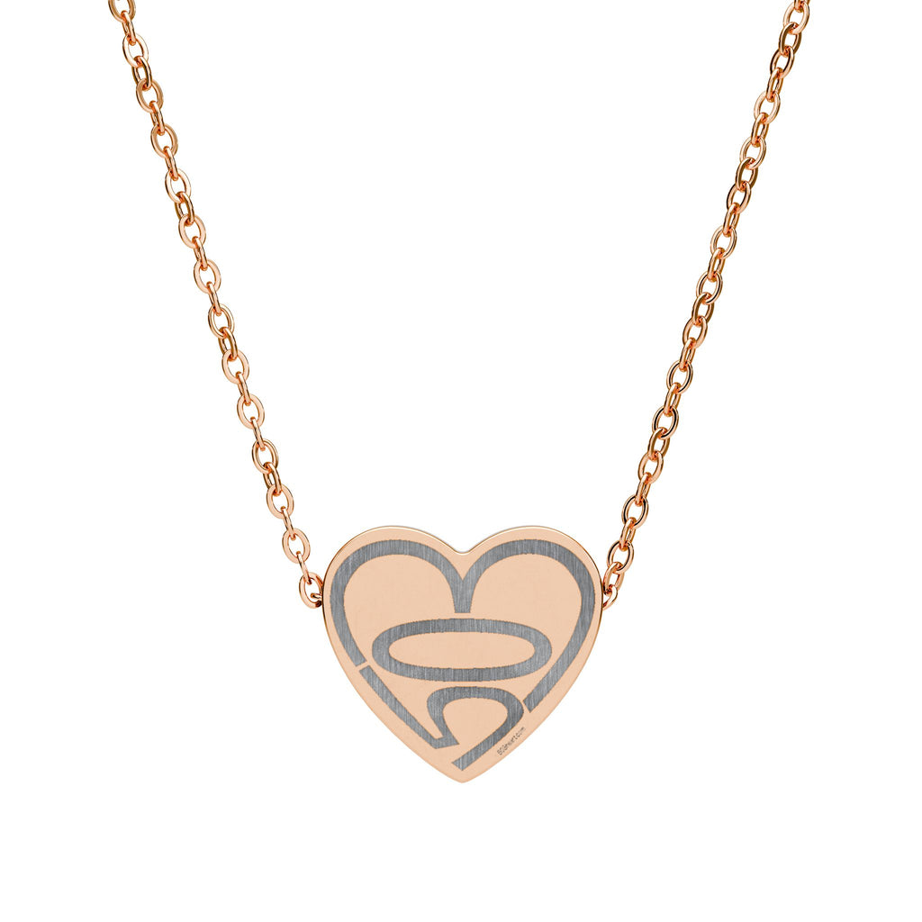 503heart Pendant Necklace — Engraved PDX Love Charm — Full