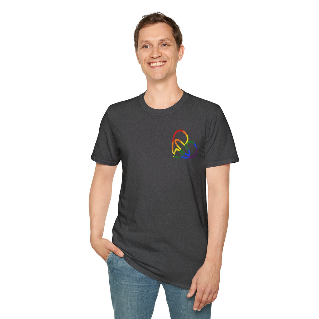 Unisex Rainbow PRIDE 503heart T-Shirt — LGBTQ+ Pride — Tilt
