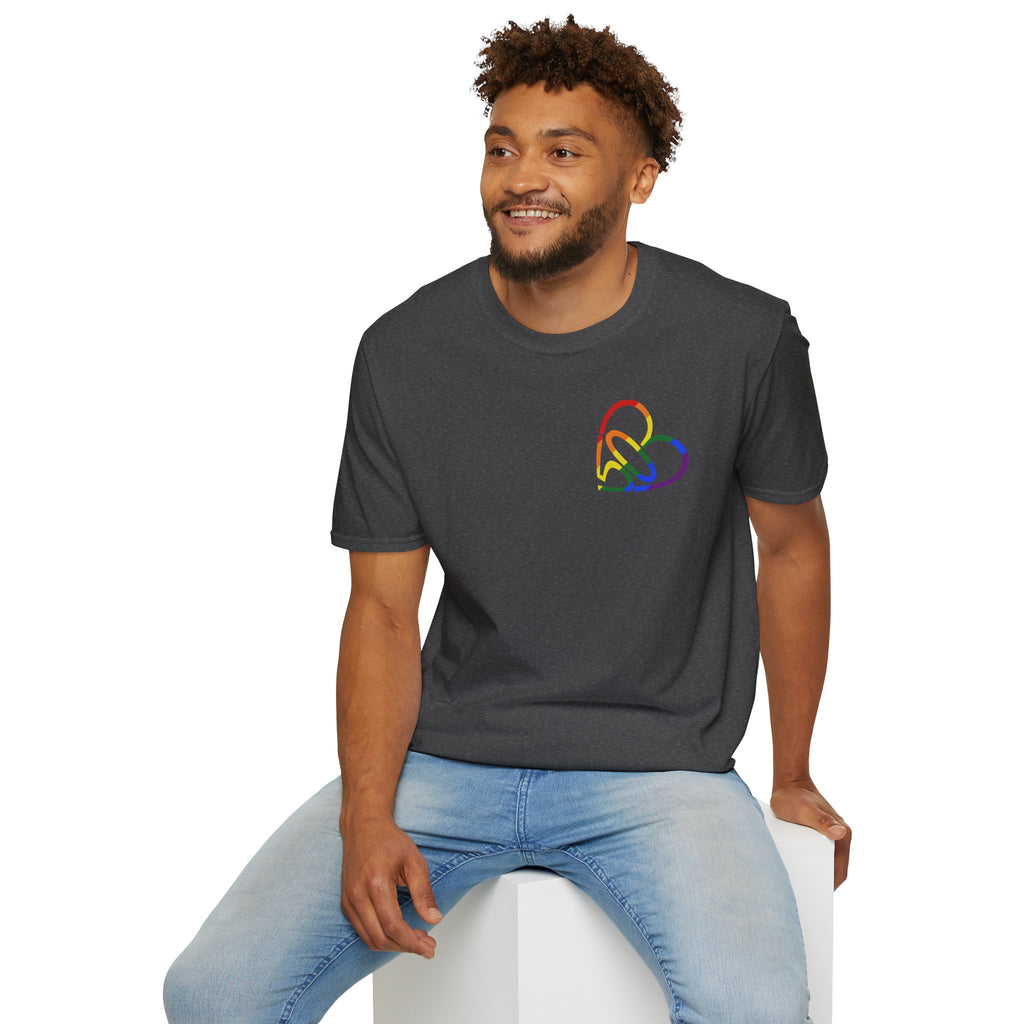 Unisex Rainbow PRIDE 503heart T-Shirt — LGBTQ+ Pride — Tilt