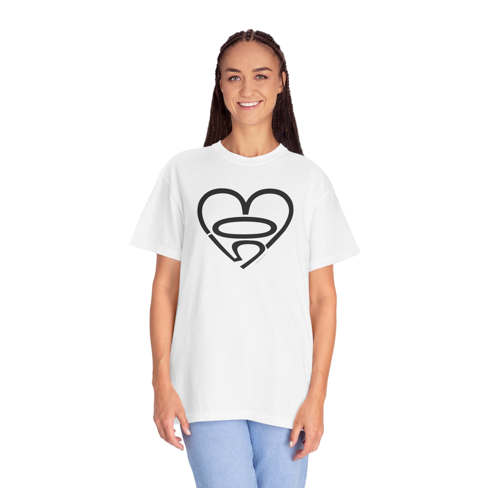 Unisex 503heart T-Shirt — Garment-Dyed Portland Love Tee — Full