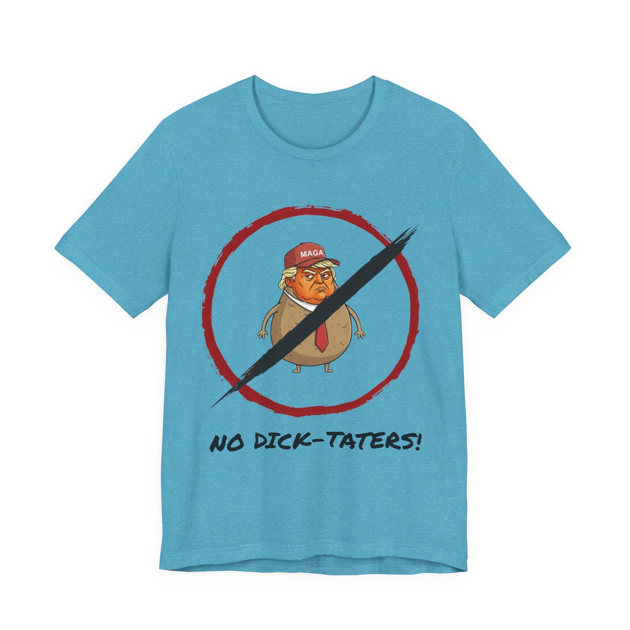 Unisex "No Dick-Taters!" + 503heart — Portland Activist Protest Tee — Tilt Back