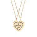 503heart Break-Apart Necklace Set — Split Heart for Friends & Couples — Full