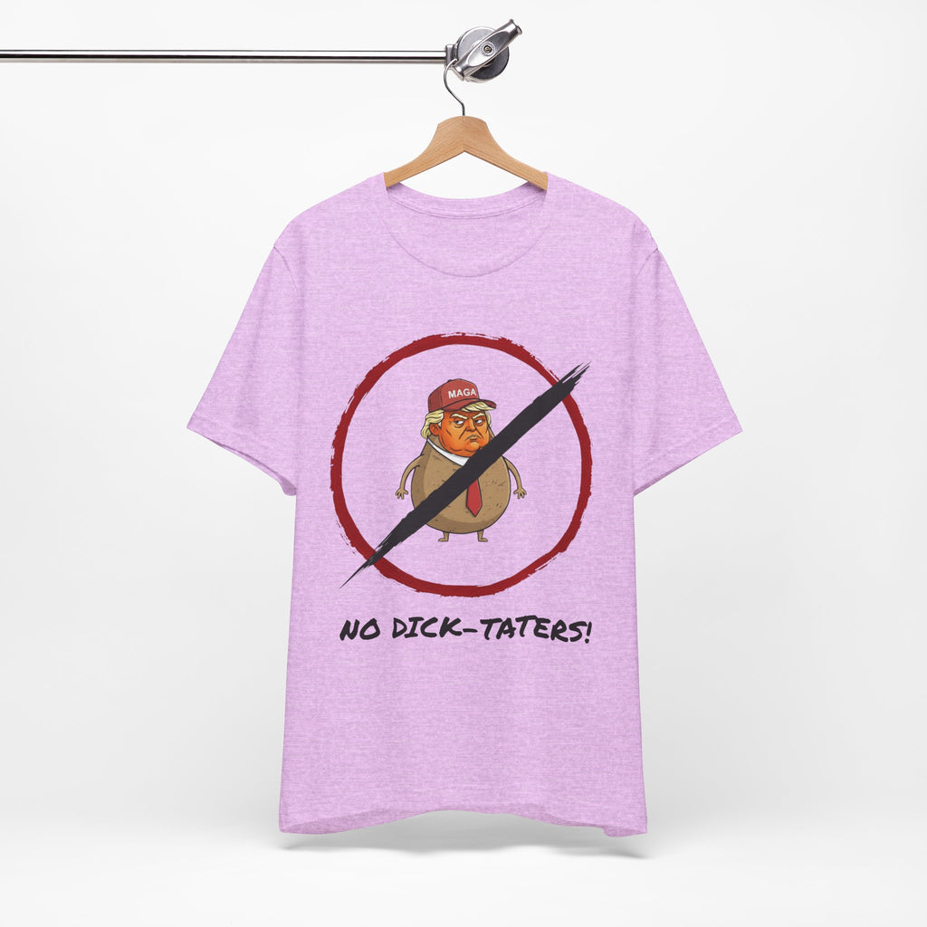 Unisex "No Dick-Taters!" + 503heart — Portland Activist Protest Tee — Tilt Back