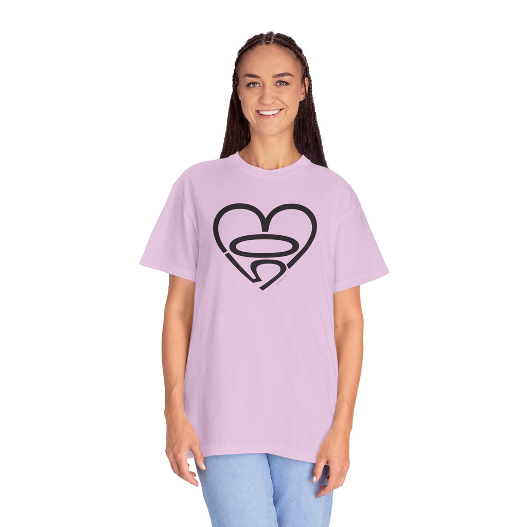 Unisex 503heart T-Shirt — Garment-Dyed Portland Love Tee — Full