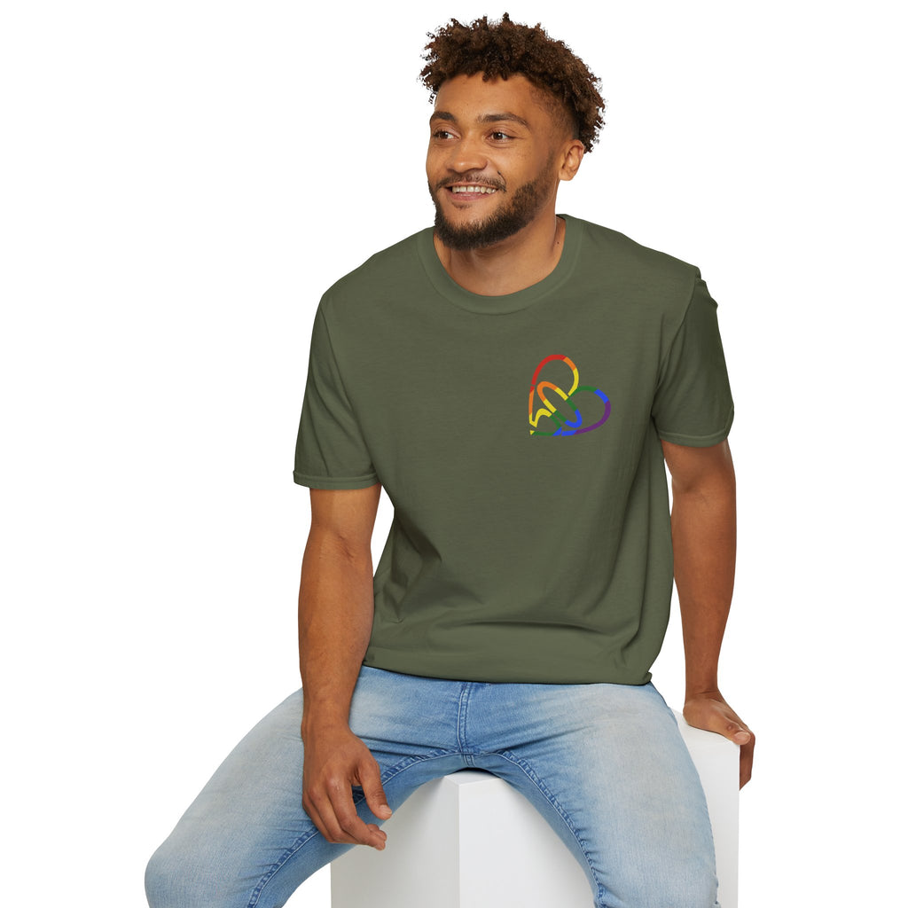 Unisex Rainbow PRIDE 503heart T-Shirt — LGBTQ+ Pride — Tilt