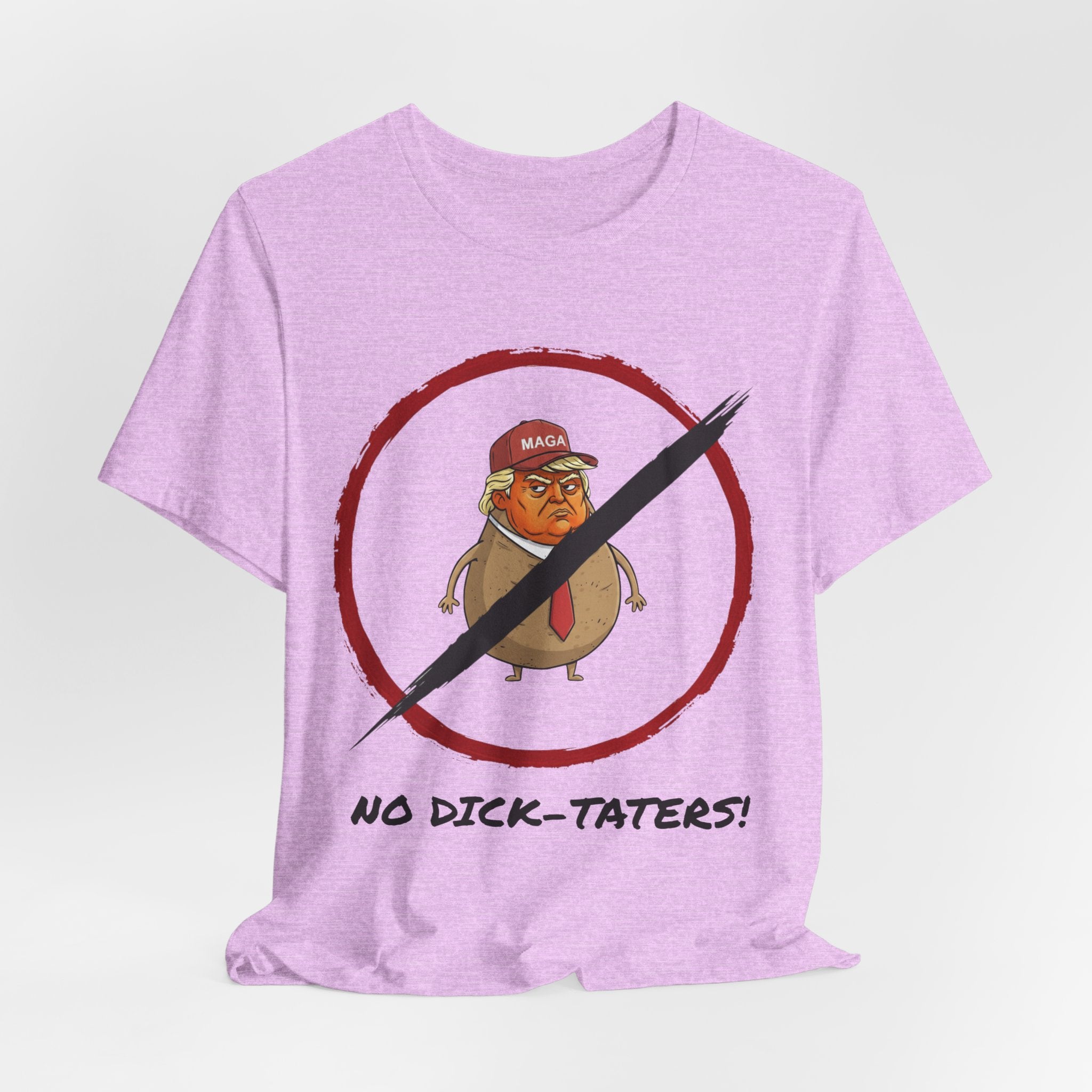Unisex "No Dick-Taters!" + 503heart — Portland Activist Protest Tee — Tilt Back