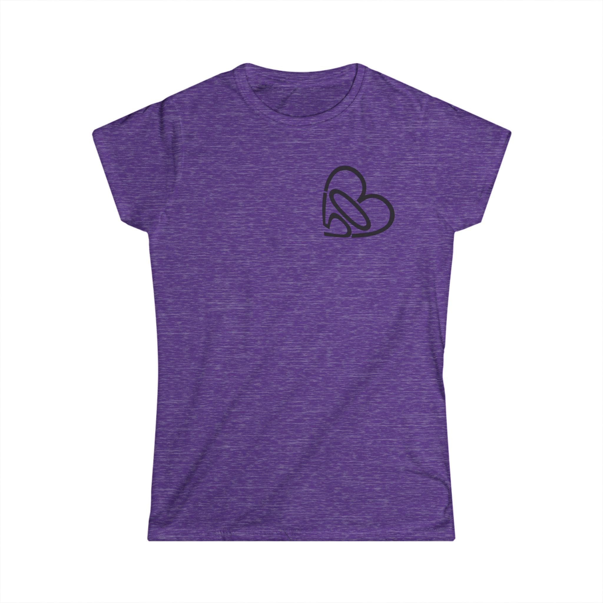 Women's 503heart Outline Tee — Soft Ringspun Cotton Shirt — Tilt