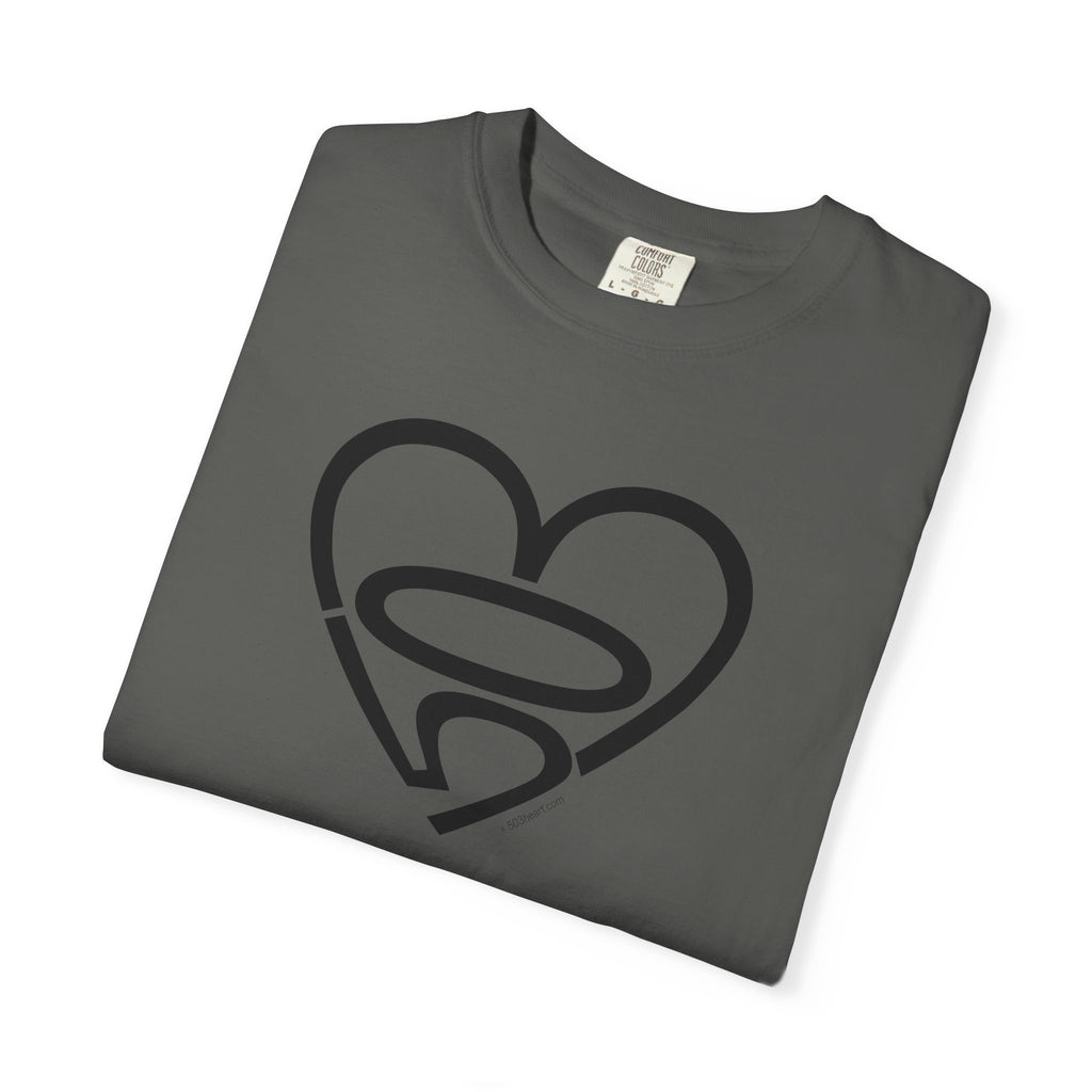 Unisex 503heart T-Shirt — Garment-Dyed Portland Love Tee — Full