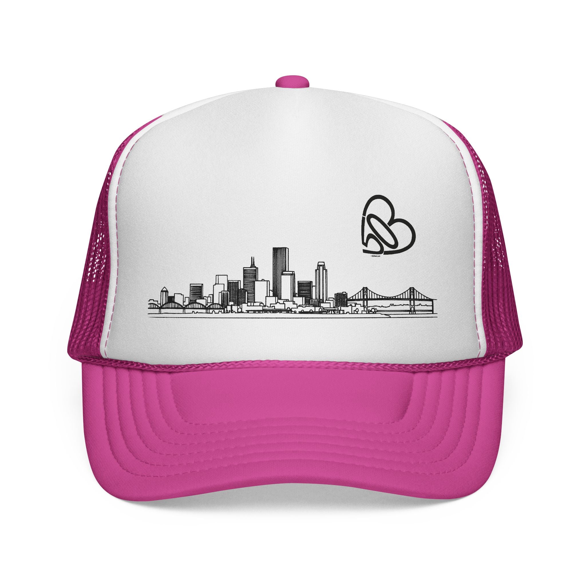 Unisex Portland Skyline + 503heart Trucker Cap - Skyline Tilt