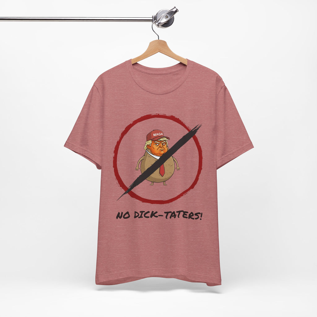 Unisex "No Dick-Taters!" + 503heart — Portland Activist Protest Tee — Tilt Back