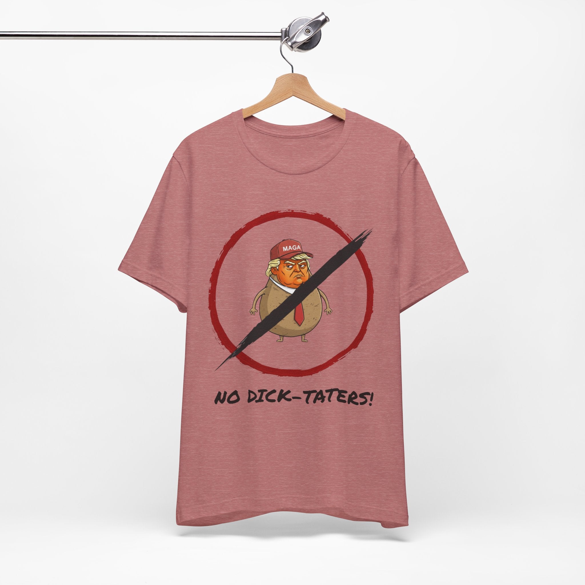 Unisex "No Dick-Taters!" + 503heart — Portland Activist Protest Tee — Tilt Back