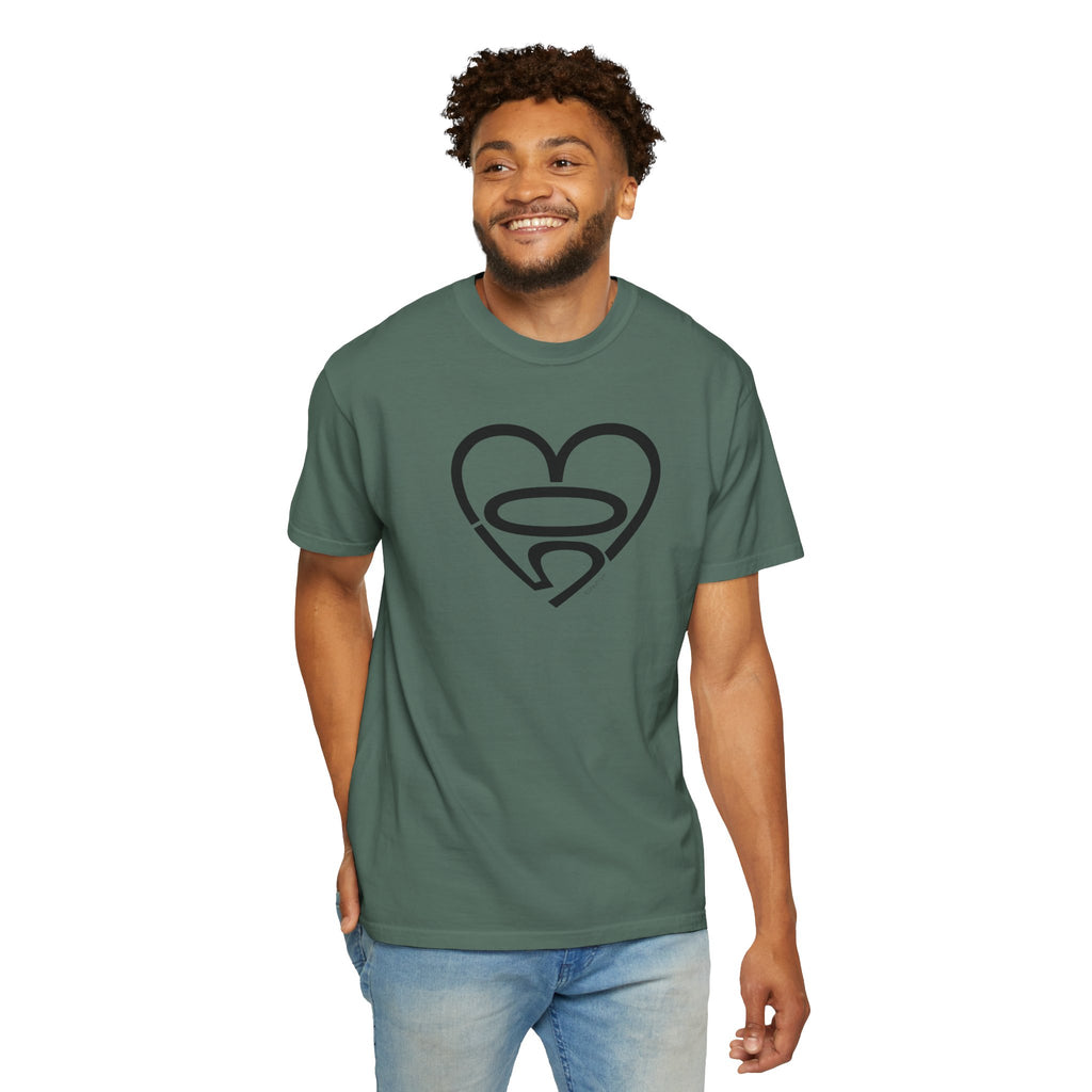 Unisex 503heart T-Shirt — Garment-Dyed Portland Love Tee — Full