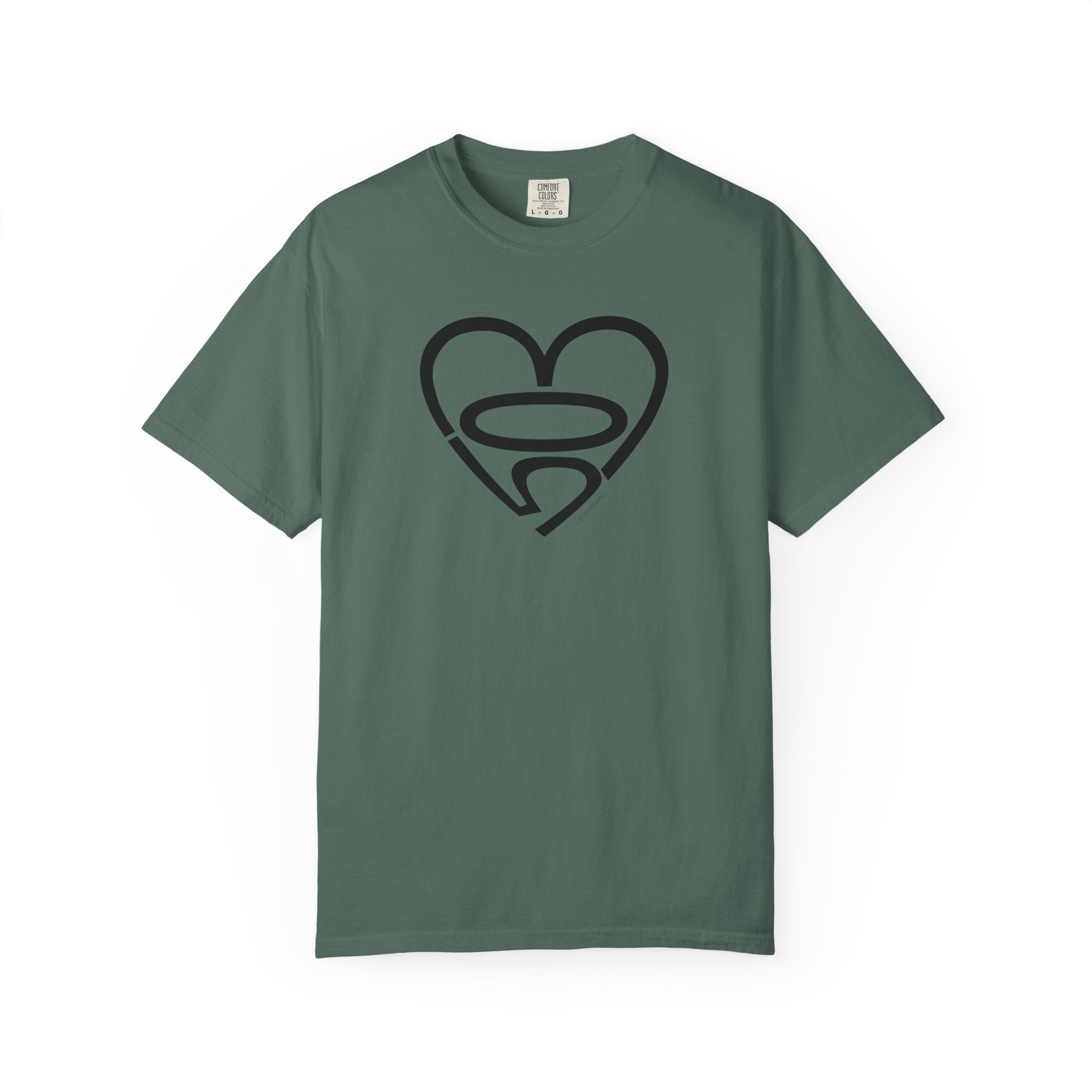 Unisex 503heart T-Shirt — Garment-Dyed Portland Love Tee — Full