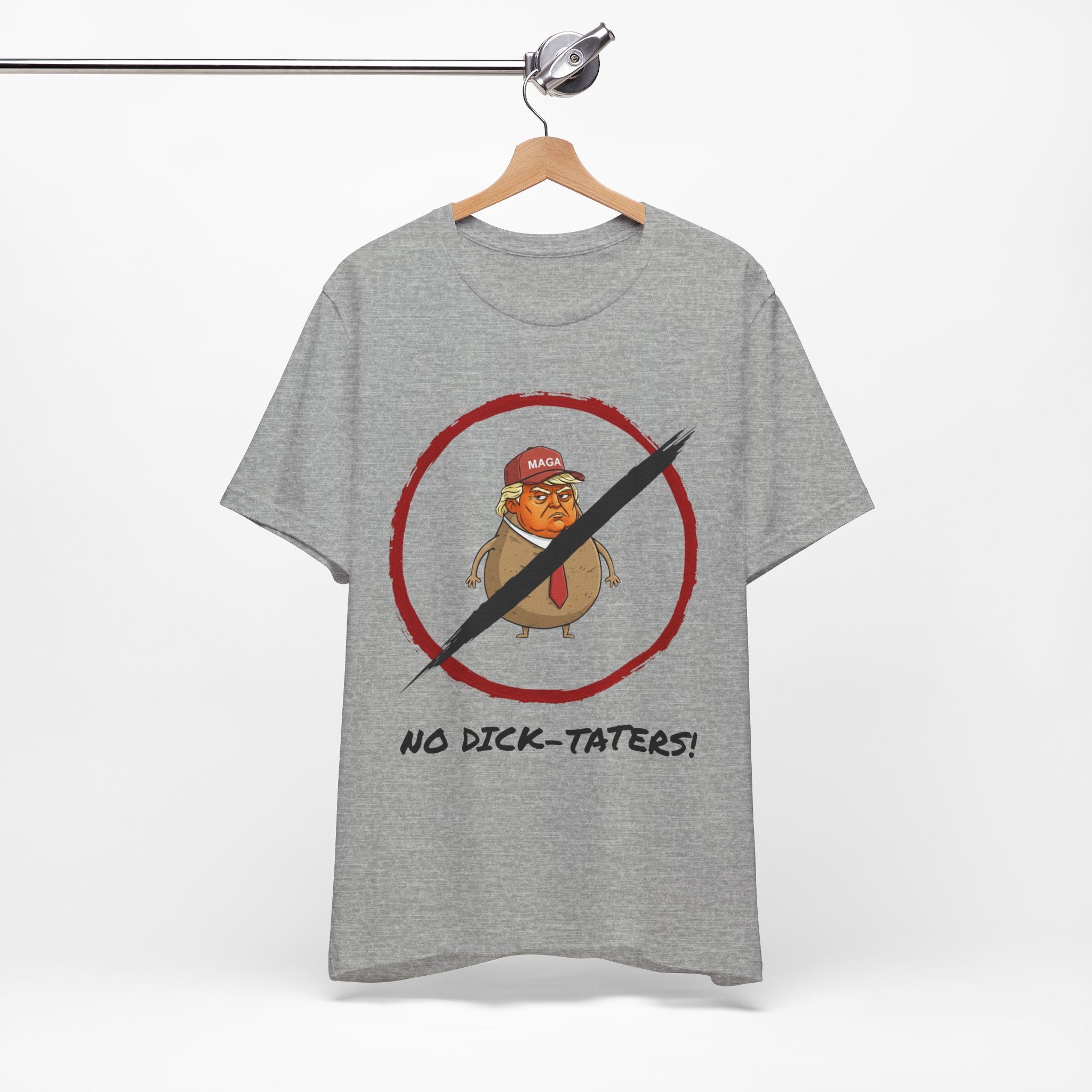 Unisex "No Dick-Taters!" + 503heart — Portland Activist Protest Tee — Tilt Back