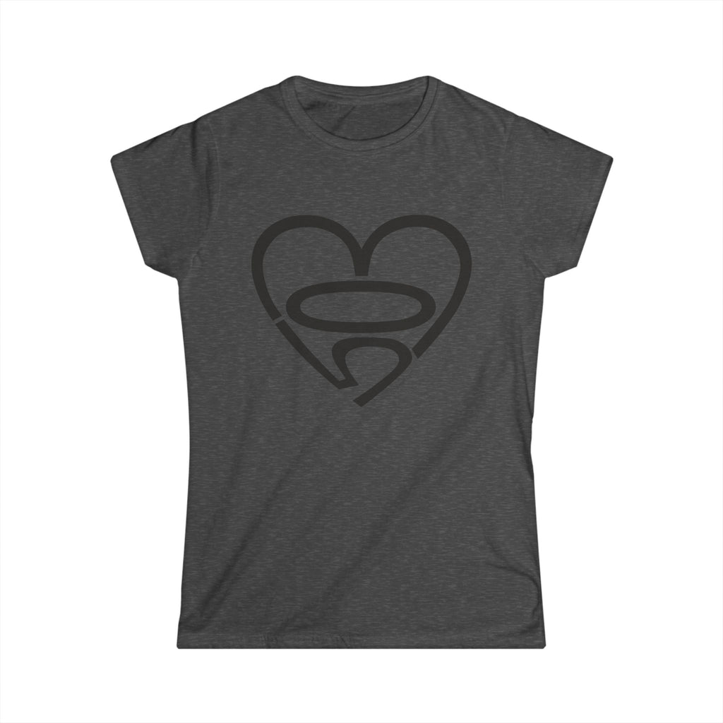 Women's 503heart Outline Tee — Soft Ringspun Cotton Portland Love Shirt — Full
