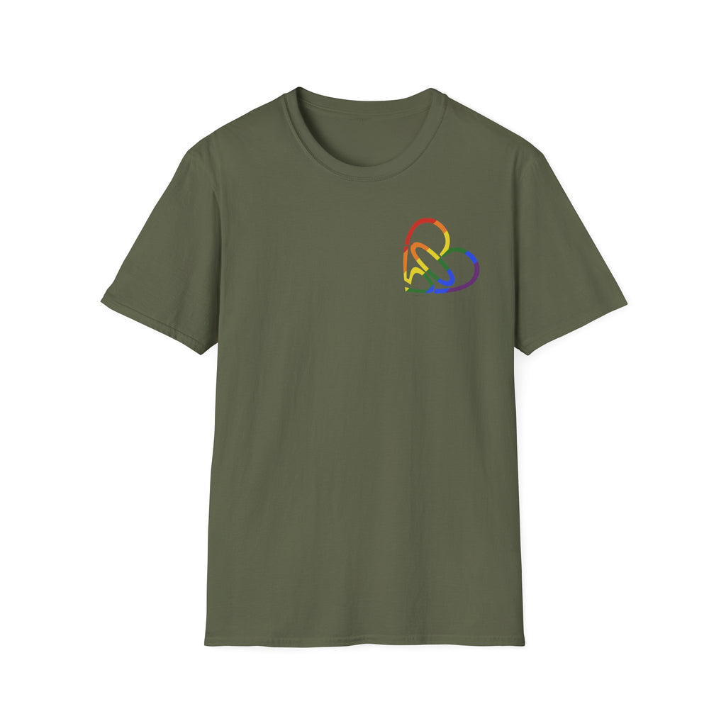 Unisex Rainbow PRIDE 503heart T-Shirt — LGBTQ+ Pride — Tilt