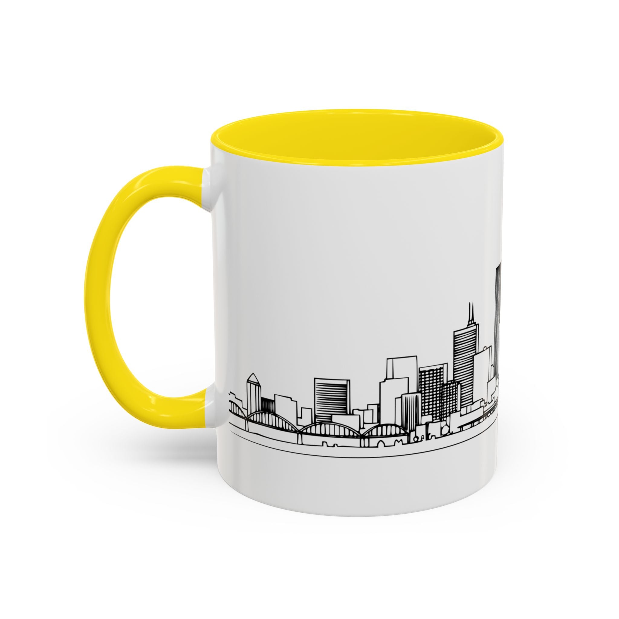 Portland City Skyline Coffee Mug — Minimalist Mug — Tilt