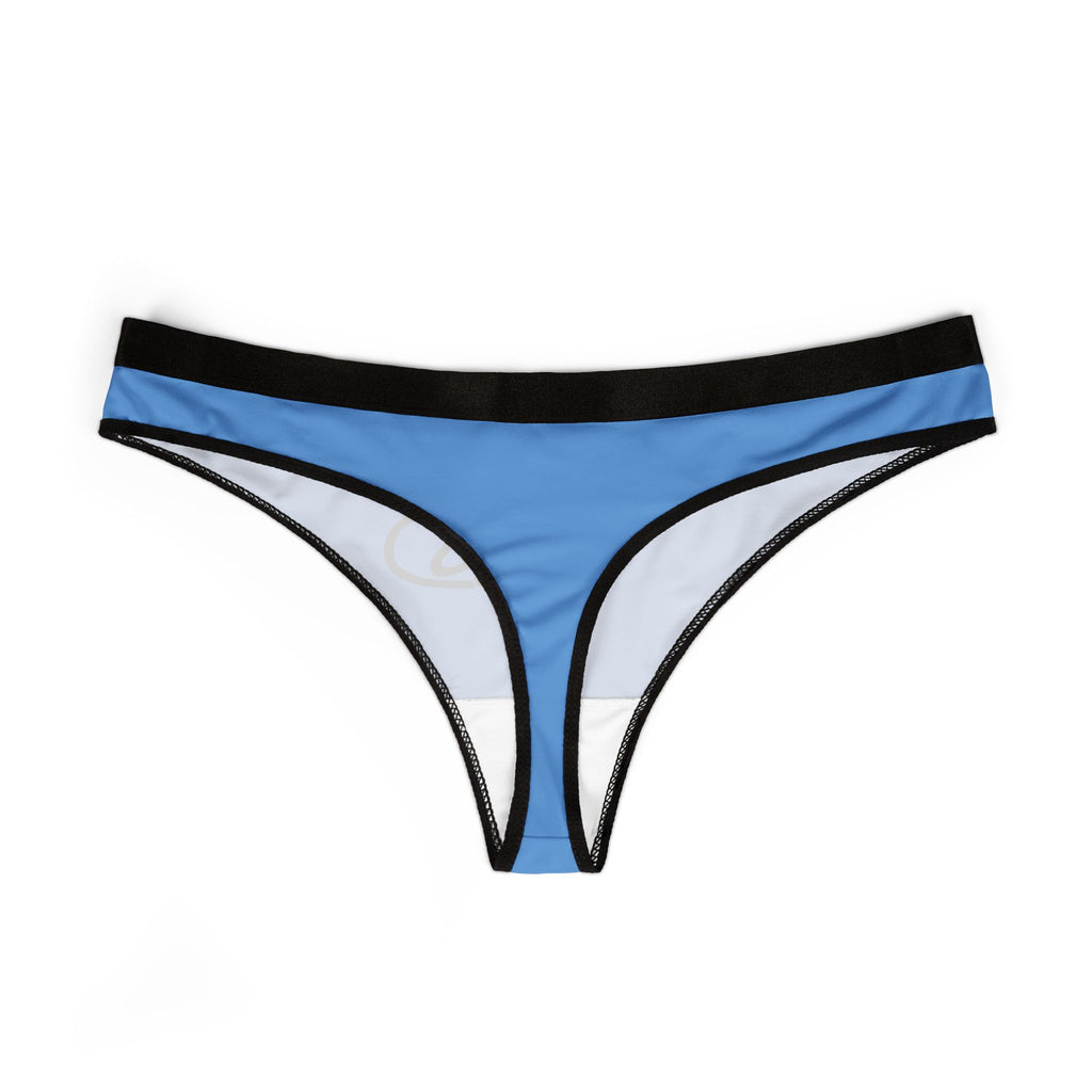 Women's Blue 503heart Logo Thong — Seamless Cotton-Feel Lingerie — Tilt