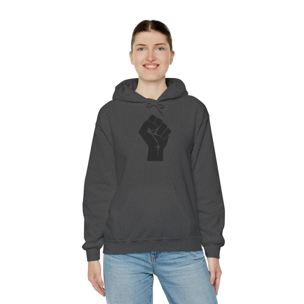 Unisex RESIST + 503heart Hoodie — Solidarity & Love PDX Pullover — Full Back