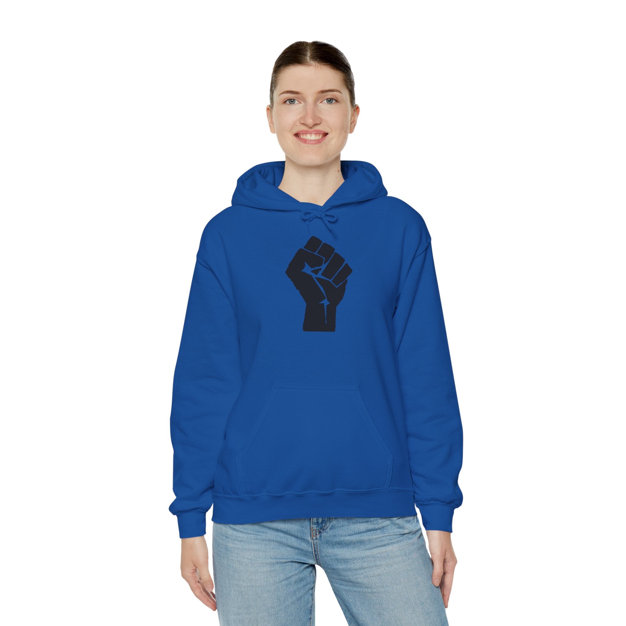 Unisex RESIST + 503heart Hoodie — Solidarity & Love PDX Pullover — Full Back