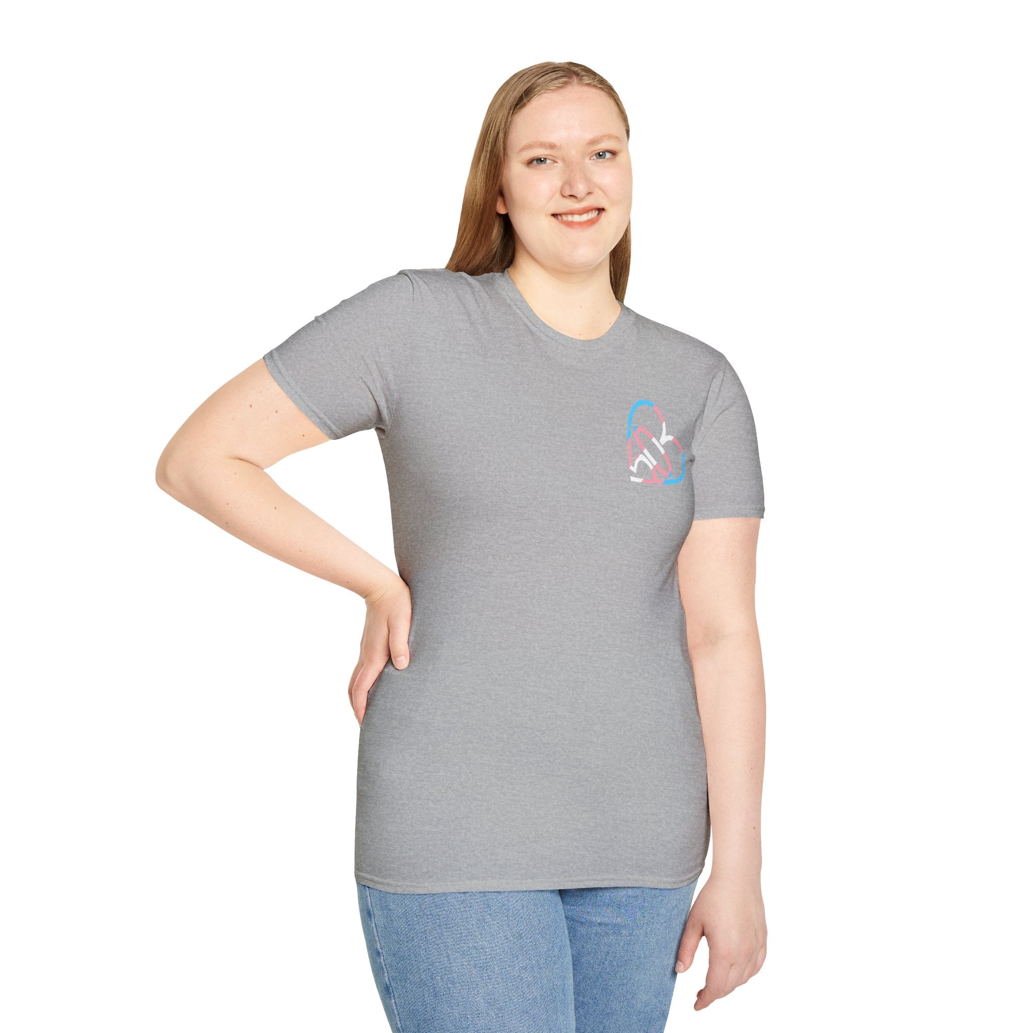 Unisex Trans Pride 503heart T-Shirt — Trans Flag Tee— Tilt