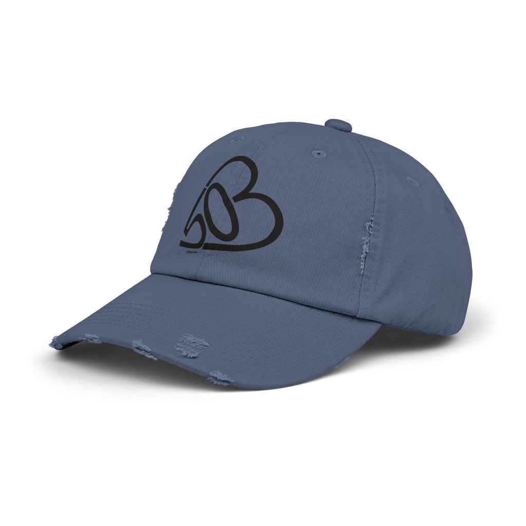 Unisex Distressed 503heart Baseball Cap — Vintage Casual Hat — Tilt