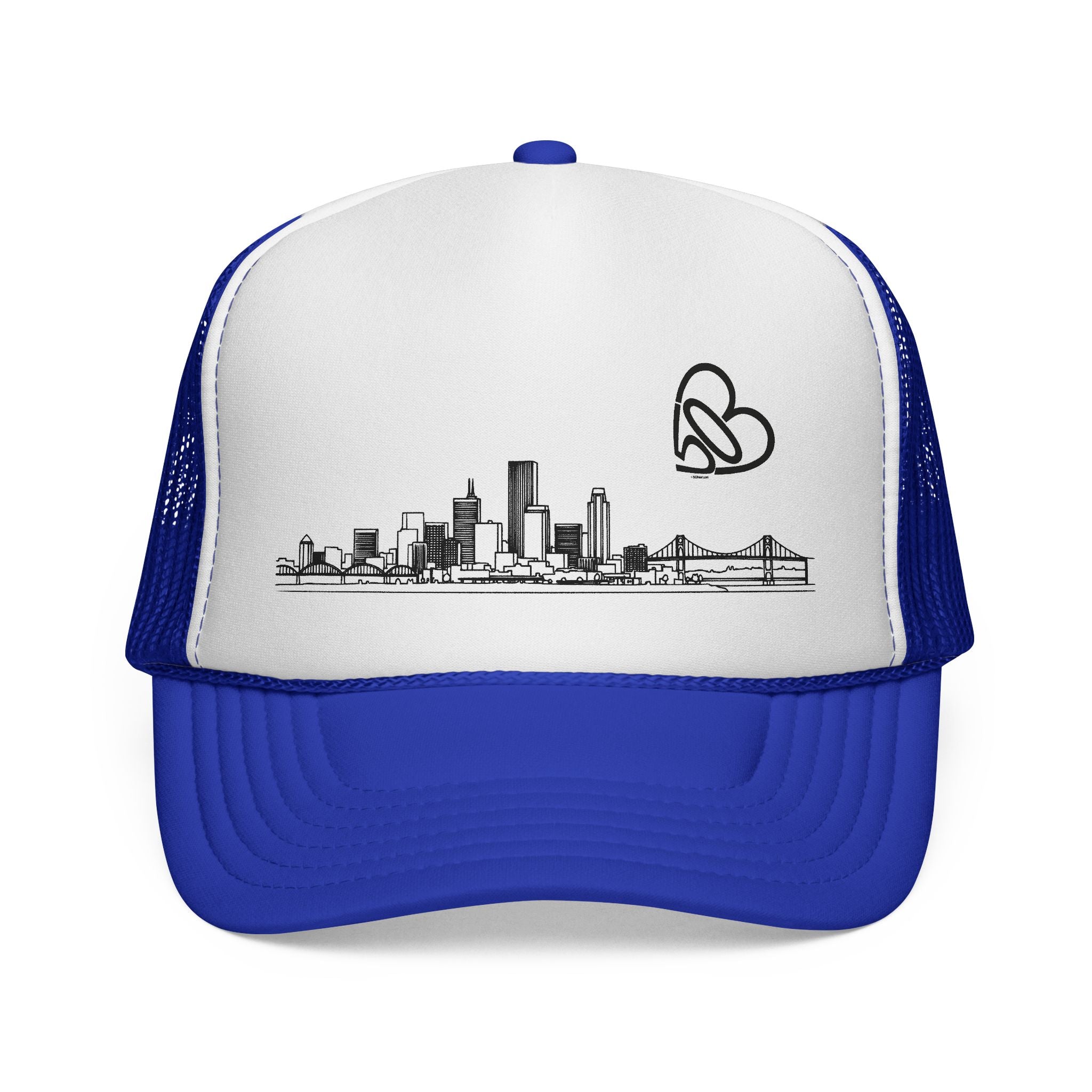 Unisex Portland Skyline + 503heart Trucker Cap - Skyline Tilt