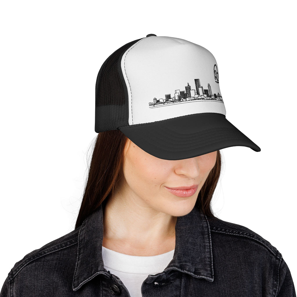 Unisex Portland Skyline + 503heart Trucker Cap - Skyline Tilt