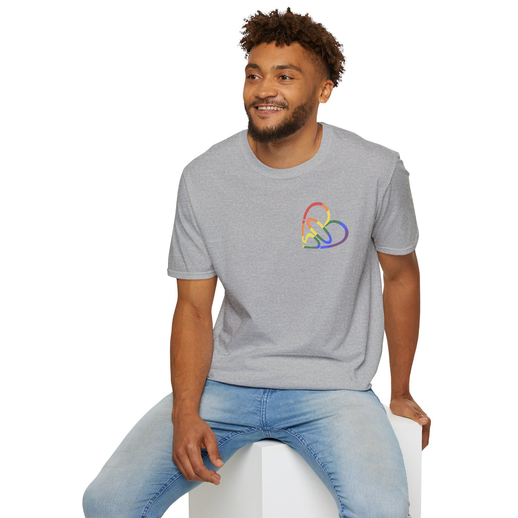 Unisex Rainbow PRIDE 503heart T-Shirt — LGBTQ+ Pride — Tilt