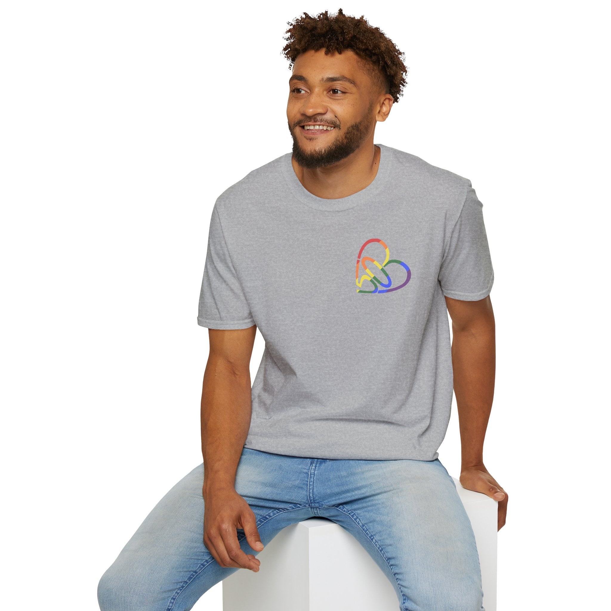 Unisex Rainbow PRIDE 503heart T-Shirt — LGBTQ+ Pride — Tilt